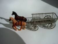 Leiterwagen mit zwei Pferden N